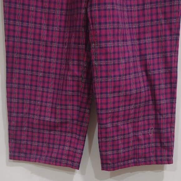 KORET SPORT VINTAGE 1980, HOT PINK & DARK BLUE PLAID SPRING OR FALL GOLF 16R - Picture 4 of 11